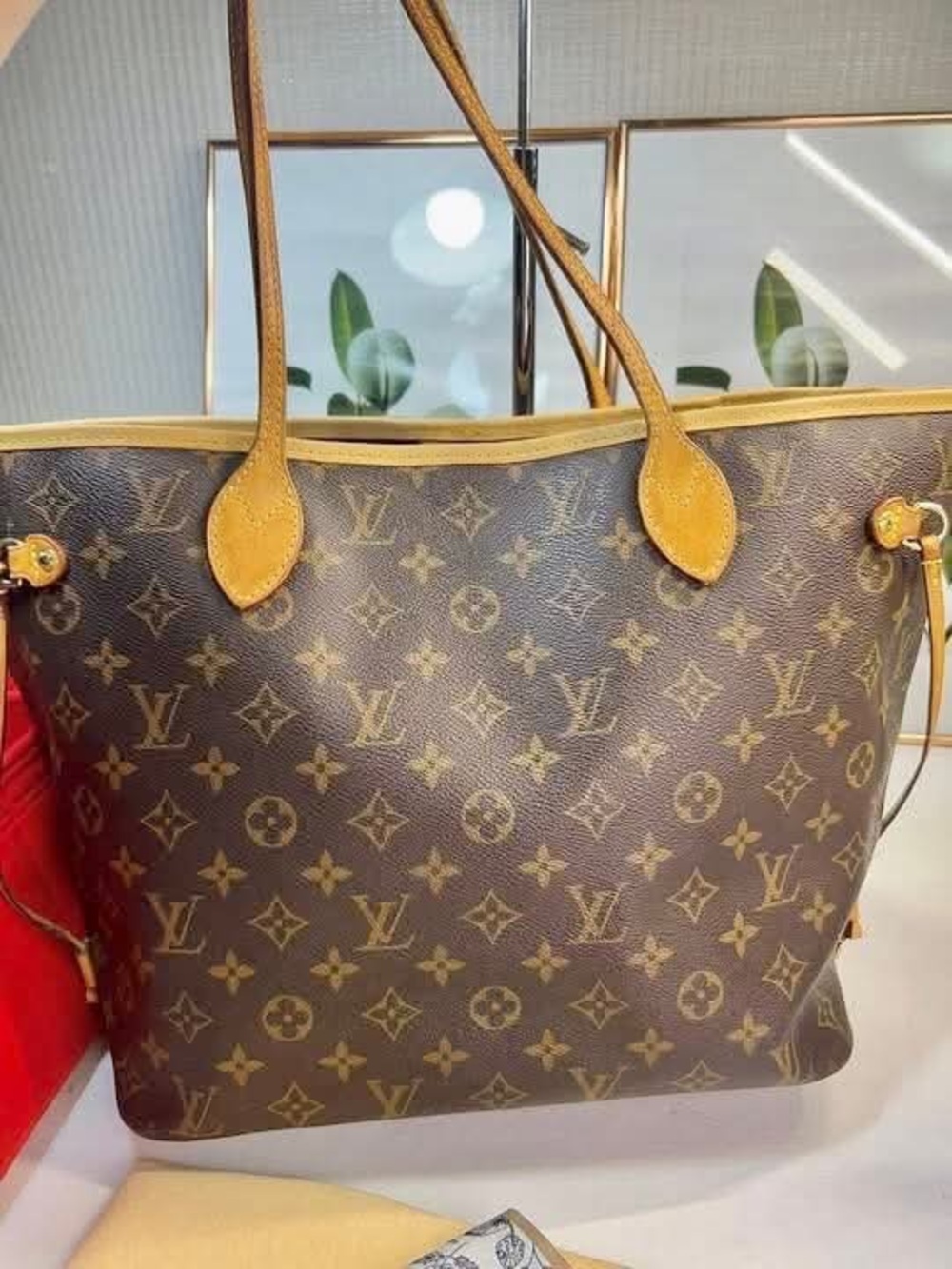 Louis Vuitton Monogram Canvas Tote in Brown and Tan